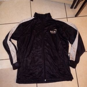 Palms Nylon Striped Sleeve Zip Up Jacket